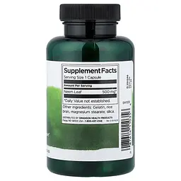 Аркуш німа Neem Leaf 500 mg, 100 капсул Swanson vit0004314 - мініатюра 2