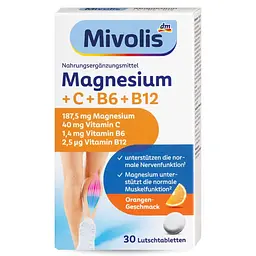 Біологічно активна добавка Mivolis Magnesium + Vitamin C + Vitamin B6 + B12