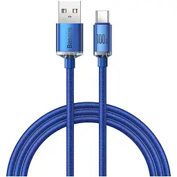Кабель Baseus Crystal Shine Series USB-A to Type-C 100W 1.2m Blue (CAJY000403) [169551]