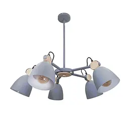 Люстра стельова з дерев'яними елементами Levistella 752V27039-5 GRAY