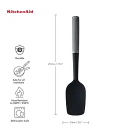 Лопатка силіконова KitchenAid Coreline сіра (KAS030OHCGG) - мініатюра 5