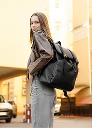Жіночий рюкзак ролл Sambag Loft Zard чорний 46 х 28 х 13 см (22618001) - мініатюра 5