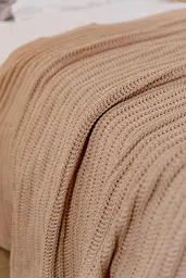 Плед 120х200 см COTTON бежевий (039527)