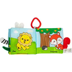 Текстильна іграшка-книжка Baby Team Тваринки (8722) - мініатюра 4