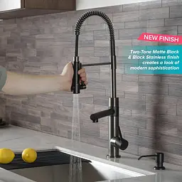 Змішувач для кухні Kraus Artec Pro KPF-1603MBSB, Чорний - мініатюра 6