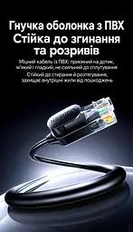 Мережевий кабель UGREEN NW122 1,5 м патч-корд Ethernet RJ45 штекер на RJ45 штекер Cat 6A до 10 Гбіт/с неекранований U/UTP діаметр кабелю 2,8 мм жили з чистої міді 500 МГц чорний (70333) - мініатюра 4