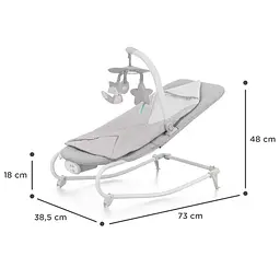 Шезлонг-гойдалка Kinderkraft Felio 2 Stone Grey (KBFELI20GRY0000) - мініатюра 12