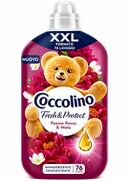 Кондиціонер для білизни Coccolino Fresh & Protect Peonia Rossa & Mela концентрований 1,75 л (76 прань)