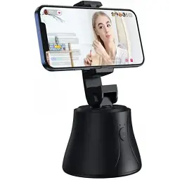 Смарт тримач для смартфона Baseus 360°AI Following Shot Tripod Head автоматичний поворотний білий (SUYT-B02) - мініатюра 4