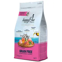Сухий корм для стерилізованих кішок happyOne Mediterraneum Sterilized Cat Fresh Sardine зі свіжою сардиною беззерновий 2 кг