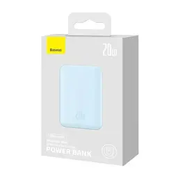 Магнітний портативний павербанк із бездротовою зарядкою Baseus Magnetic 20 W 10000 mAh для iPhone блакитний - мініатюра 11