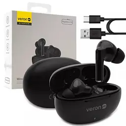 Бездротові навушники TWS Bluetooth Headset Veron W07 Liberty Black (2104618869) - мініатюра 2