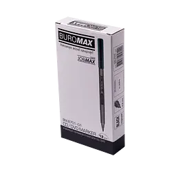 Маркер Buromax Jobmax водостійкий 0.6 мм чорний  (BM.8701-01)   - мініатюра 3