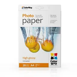 Фотопапір ColorWay глянсовий 230г/м2 A4 20 арк. (PG230020A4) - мініатюра 2