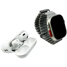 Смарт-годинник Fendior H16+TWS+Powerbank+Charge Silver - мініатюра 4