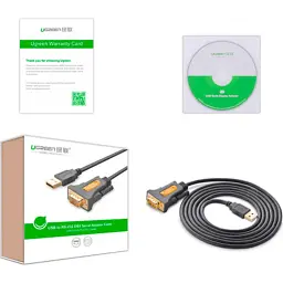 Кабель для передачі даних USB to COM M 1.5m DB9 RS-232 CR104 black Ugreen (20211) - миниатюра 4