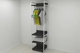 Шафа Гардероб Уні секція 3 серії Коннект Ferrum-decor 220x60x50см Білий метал ДСП Венге Магія 32 мм (FRD-104532)