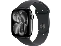 Смарт-годинник Apple Watch Series 11 GPS 42mm Jet Black Alu. Case w. Black S. Band - S/M (MEQT4)