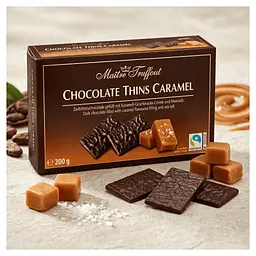 Шоколадні цукерки Maitre Truffout Chocolate Thins Caramel 200г - мініатюра 3