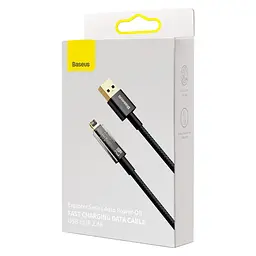 Кабель Baseus Explorer Series Auto Power-Off Fast Charging Data Cable USB to Lightning 2.4A 1m CATS000401 - мініатюра 2
