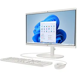 Моноблок 21.5 HP (Hewlett-Packard) 22-dg0000ua AiO i3-N300/8Gb/SSD512Gb/WiFi/Cam/K&M/DOS/Cashmere White - мініатюра 3