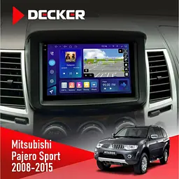 Штатна магнітола Mitsubishi Pajero Sport 2008-2015 Decker D9-009 4x64, DSP, 4G, 2k Decker (НФ-00008333)