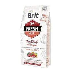 Сухий корм Brit Fresh для цуценят і молодих собак великих порід яловичина і гарбуз 2.5 кг (170992/530762)
