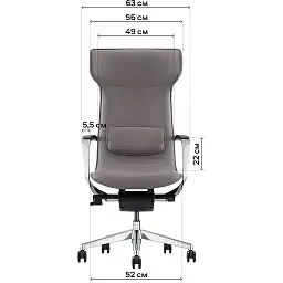 Офісне крісло GT Racer X-003F Leather, темно-бежеве (X-003F LEATHER Dark Beige) - мініатюра 12