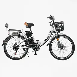 Електровелосипед Двомісний Corso Rocco 26 дюймів (500W 48V 20Ah) Shimano 7 швидкостей Білий