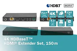 Набір подовжувачів Digitus DIGITUS HDMI, HDBaseT, UHD 4K2K@60Гц, (CАТ6А, 7,8), 150м - мініатюра 5