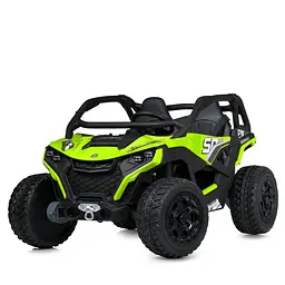 Дитячий електромобіль джип 24V7Ah 4x75W EVA шкіра MP3/USB/Bluetooth зелений (M 6075EBLR-5 24V)