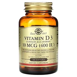 Вітамін Д3 Vitamin D3 (Холекальциферол) 10мкг (400 МО) - 100 софтгель