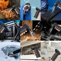 Турбовентилятор акумуляторний 5000мАч від USB Портативний фен UKC ZY 7400 - мініатюра 6