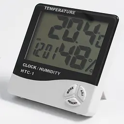 Електронна метеостанція з термогігрометром HTC-1 White