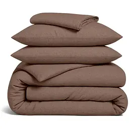Комплект постільної білизни Cosas Latte CS1 Євро фланель бронза (Flannel_27Latte_El180x30-27Latte_200)