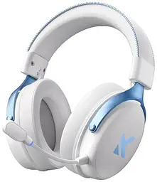 Навушники MCHOSE V9 Pro / Бездротова ігрова гарнітура / 2.4G / Bluetooth з мікрофоном / White Blue