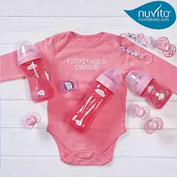 Дитяча пляшечка Nuvita 6031 Mimic Cool антиколікова 3+ 250 мл рожева NV6032PINK - мініатюра 3