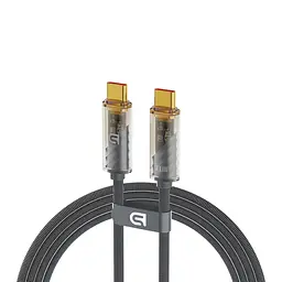 Кабель ArmorStandart AT-C1T USB Type-C to USB Type-C transparent 100W 1m Grey (ARM75871)