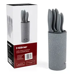 Набір ножів Holmer, 6 предметів, сірий (KS-66118-PSSPG Marble) - мініатюра 14