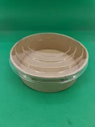 Крафтовий контейнер для салату, 1100 мл, KRAFT, 50 штук, для салатів, боулів, гарнірів і доставки - мініатюра 2