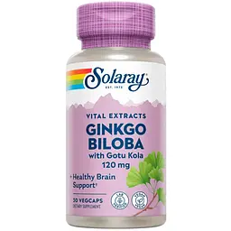 Гінкго білоба Solaray Ginkgo Biloba Extract One 120 мг 30 веганських капсул