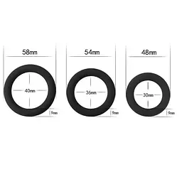 Ерекційні кільця Power Plus Soft Silicone Snug Ring Black - мініатюра 3