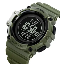 Спортивний годинник чоловічий Skmei 2233 compass Зелений (2633533912) - мініатюра 2
