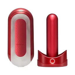 Набір мастурбатора із нагрівачем Tenga Flip Zero Red + Flip Warmer - мініатюра 1