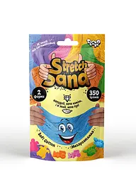 Кінетичний пісок Stretch Sand 350 г, синій + формочки STS-04-02U