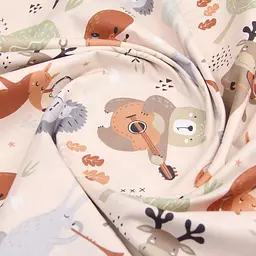 Дитяча постільна білизна в ліжечко ANIMALS CS26, бежевий (AnimalsMusicForest_DeltaColorV2_140) - мініатюра 7