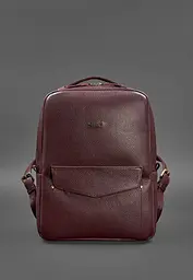 Шкіряний жіночий міський рюкзак на блискавці Cooper марсала флотар - мініатюра 3