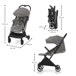 Прогулянкова коляска Kinderkraft Indy 2 Calm Beige - мініатюра 8