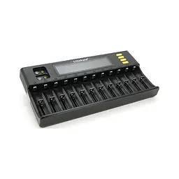 Зарядний пристрій для акумуляторів Liitokala 12 Slots+2, Ni-Mh/Li-ion/LiFePo4/Крона, LED+LCD (Lii-S12) - мініатюра 2