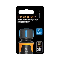 Конектор для шлангу Fiskars LB30 15 мм 68 мм аквастоп (1027080) - мініатюра 2
